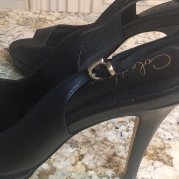 Cole Haan Black Leather Platforms 8 1/2 - Picture 3 of 8